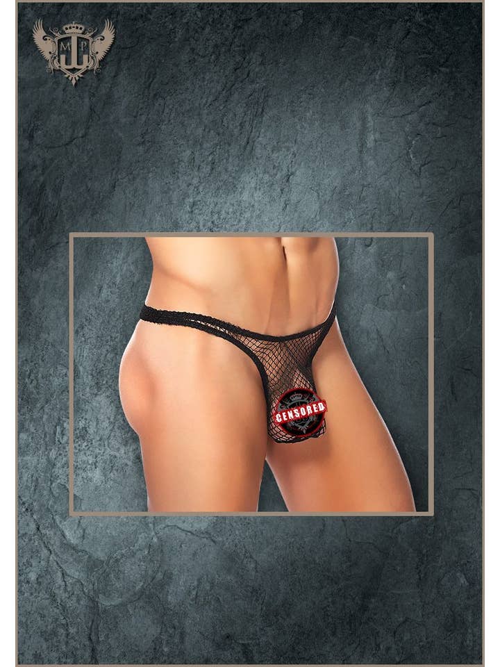 Lingerie Mart - Wholesale Underwear - Men's - Male Power Stretch Net Bong Thong MP44211