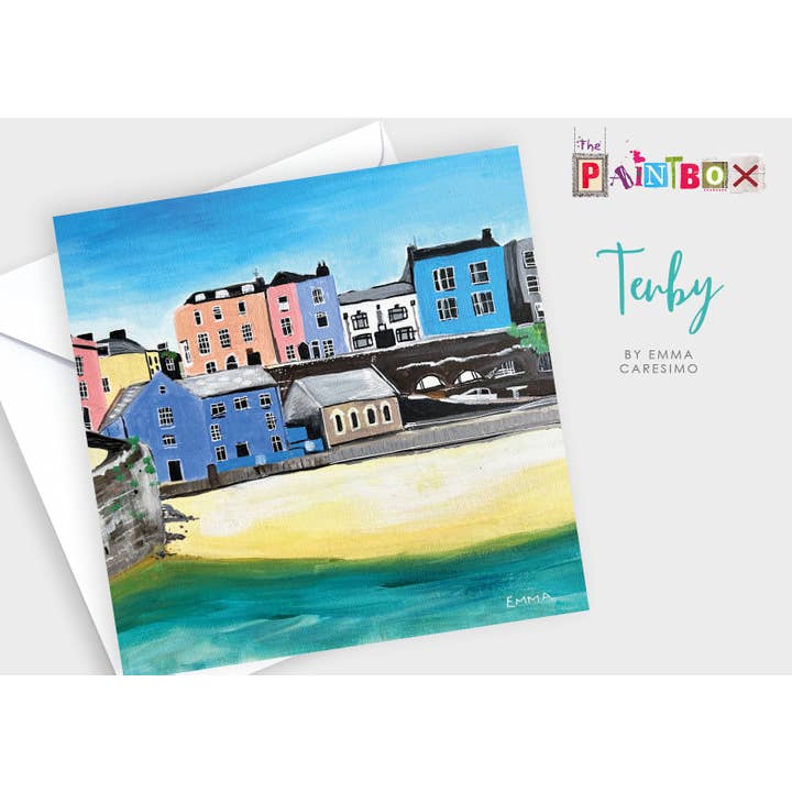 Tenby Harbour av Emma Caresimo 3 - Kortlek x6 Oskrivna för wholesale av The Paintbox
