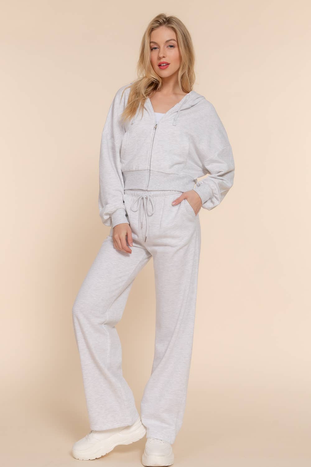 Active Basic | Active USA - Vente Sweat à capuche – femme - Veste à capuche zippée manches longues en French Terry46