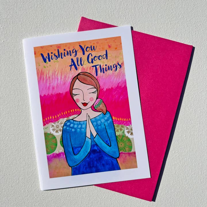 Ønsker dig alt godt (Indeni er blank) for engroshandel hos Lori Portka - Happiness Through Art