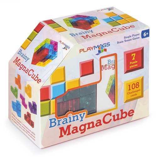 The Toy Group - Wholesale Building Set - Kids - Playmags Brainy with Brainy Challenge Cards, Building Blocks