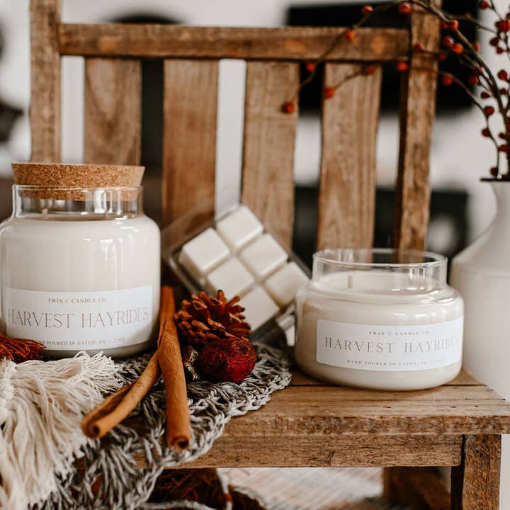 Harvest Hayrides for wholesale by Twin C Candle Co.
