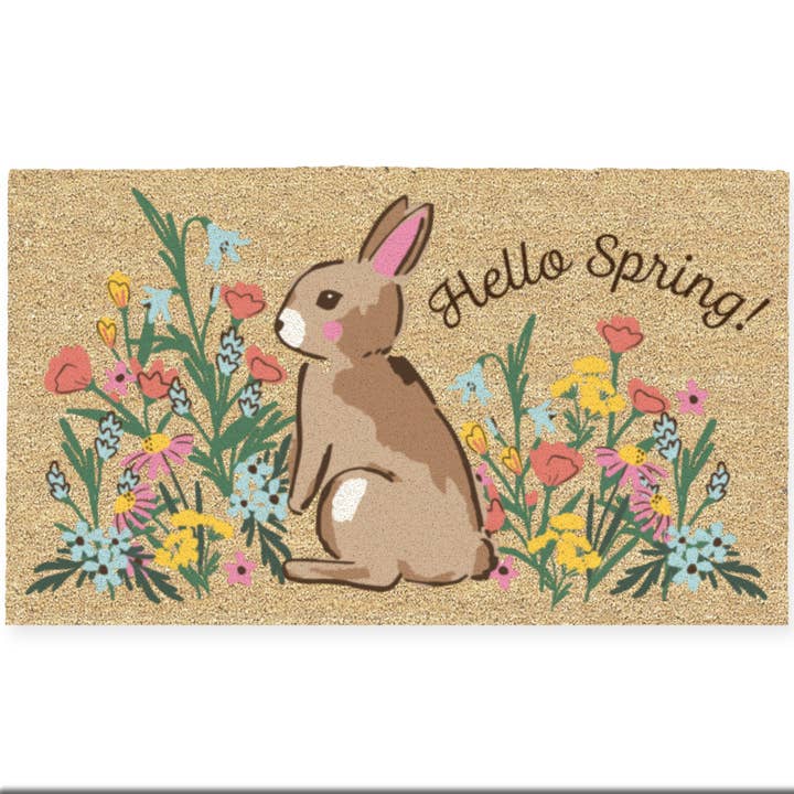 Hellow Spring Bunny Doormat for wholesale by Design Imports