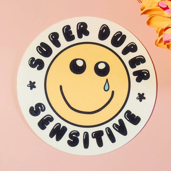 Super sensitive sticker funny hydroflask journal planner for wholesale by Luxe Trauma