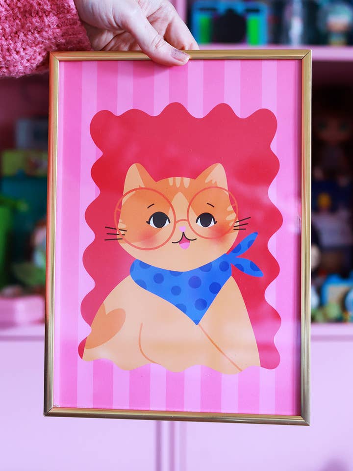 Display ginger cat for wholesale by Poulette Magique