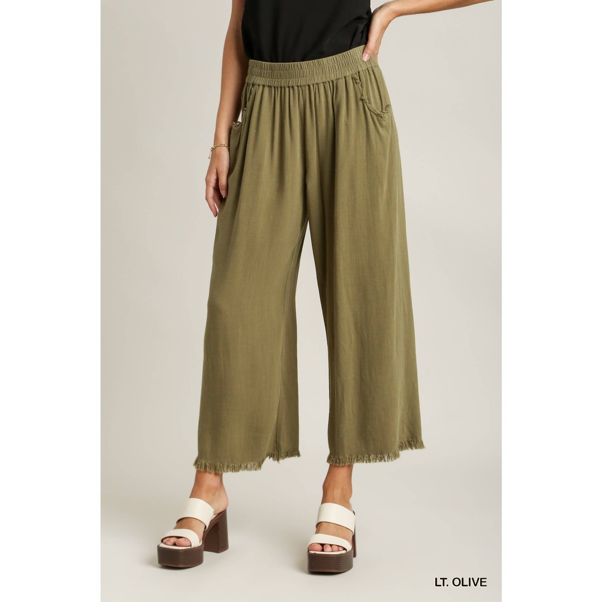 STYLE USA – Großhandel Hose – Damen – Hose aus einer Leinenmischung mit elastischem Bund10