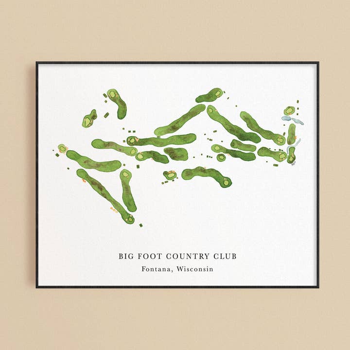 Big Foot Country Club Golf Print for wholesale by ally aiken design