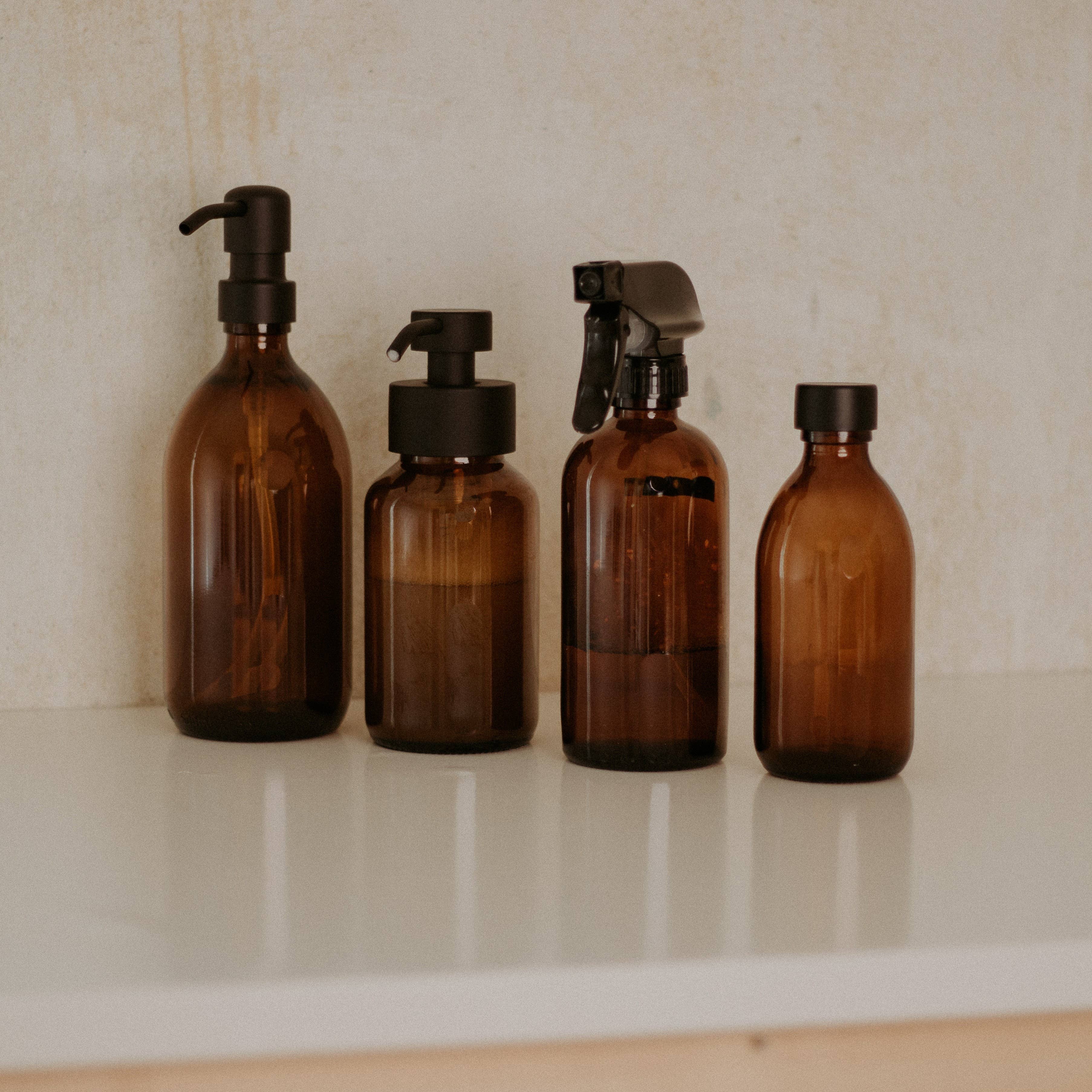 Greencult - Vente Distributeurs de savon - Distributeur de mousse en verre ambré pour savon liquide, liquide vaisselle et shampooing2