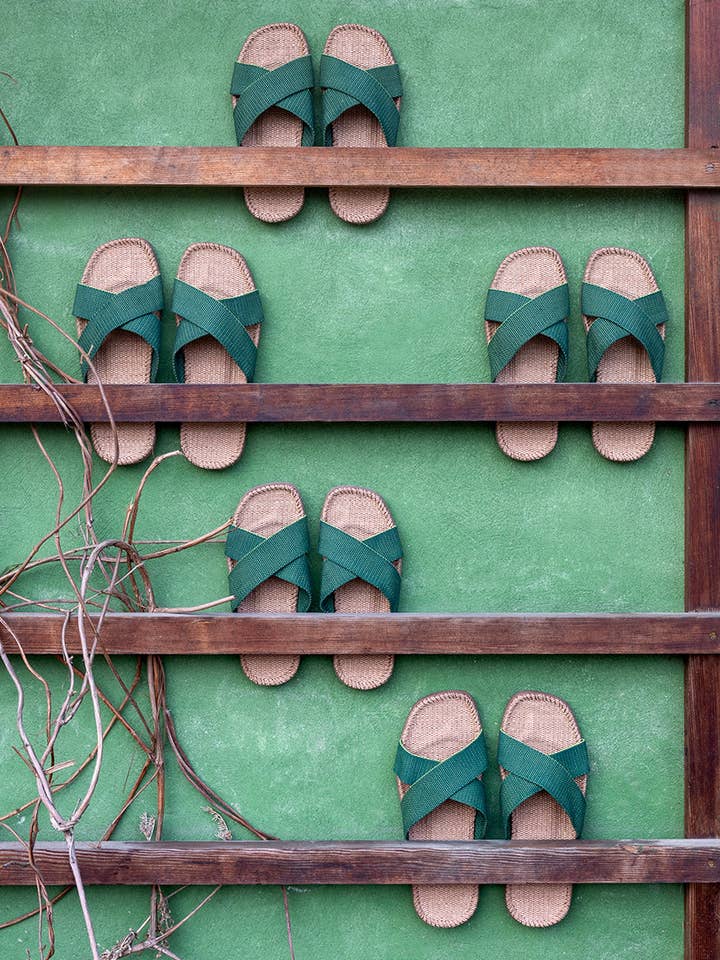 Shangies by Stilov - Vente Sandales – unisexe - Sandale en jute unisexe Shangies — Groovy Grass (verte)3