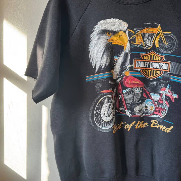 Vintage 85' Harley Davidson Sweatshirt for wholesale by Shop Vintage Alley