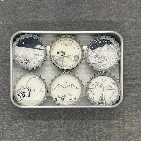 Jeep It Real Bottle Cap Magnet for wholesale by Simple Mind Design