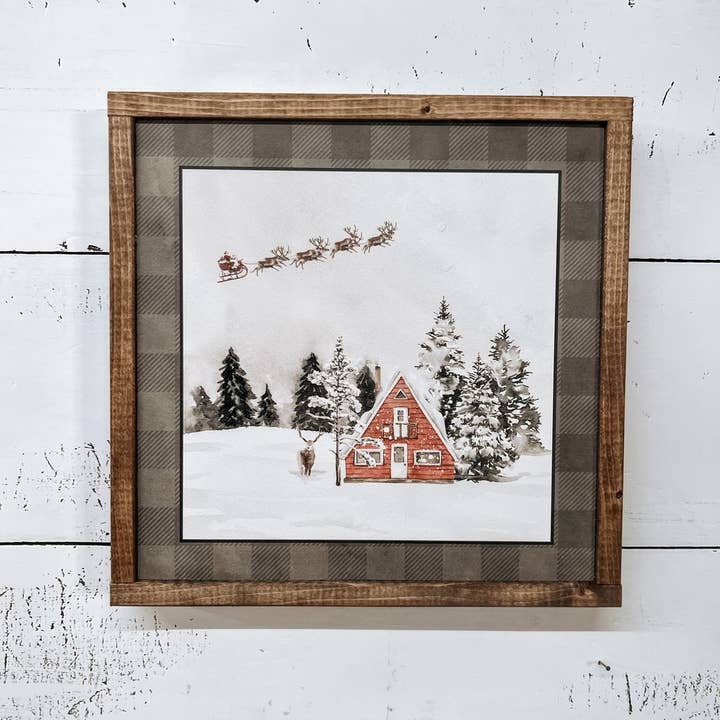 The Rustic Charm - Wholesale Sign - Christmas. Santa. Reindeer. Winter. Holiday Sign. Wood sign.