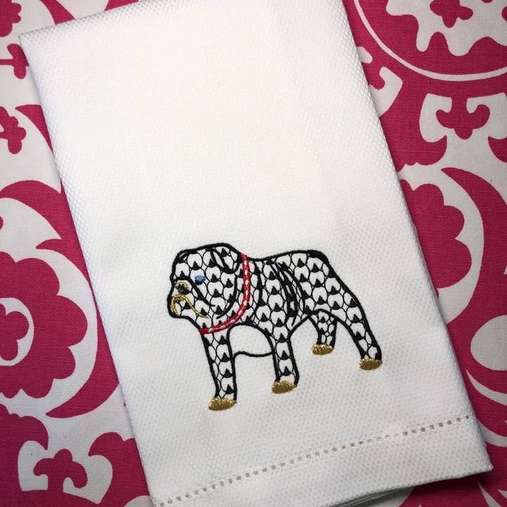 Oh Happy Day Shoppe - Wholesale Tea Towel - Bulldog Huck Towel