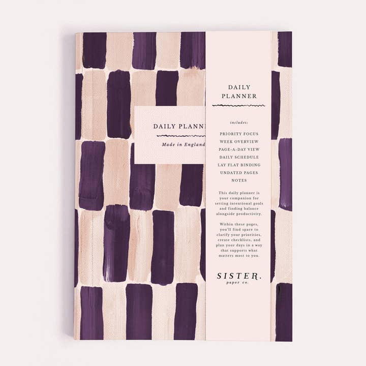 Sister Paper Co. - Wholesale Planner - Rhythm Monochrome Daily Planner | Undated Diary | Stationery4