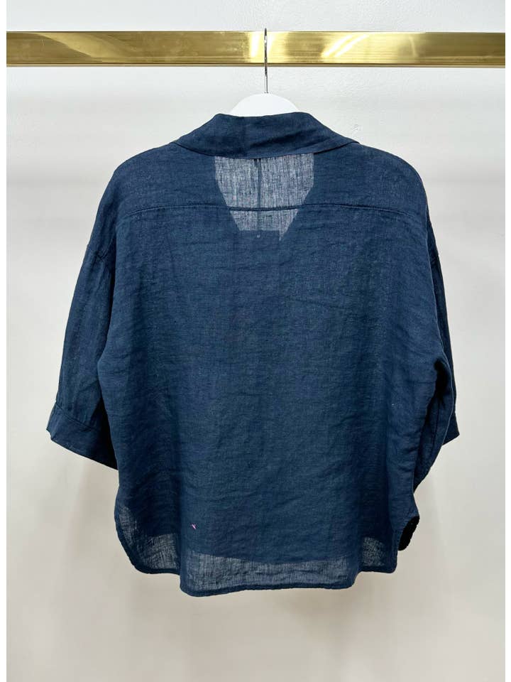 MILIO MILANO - Wholesale Button Down Shirt - Women's - LINEN 3/4 SLEEVE BUTTON DOWN SHIRT (44051/154201)11