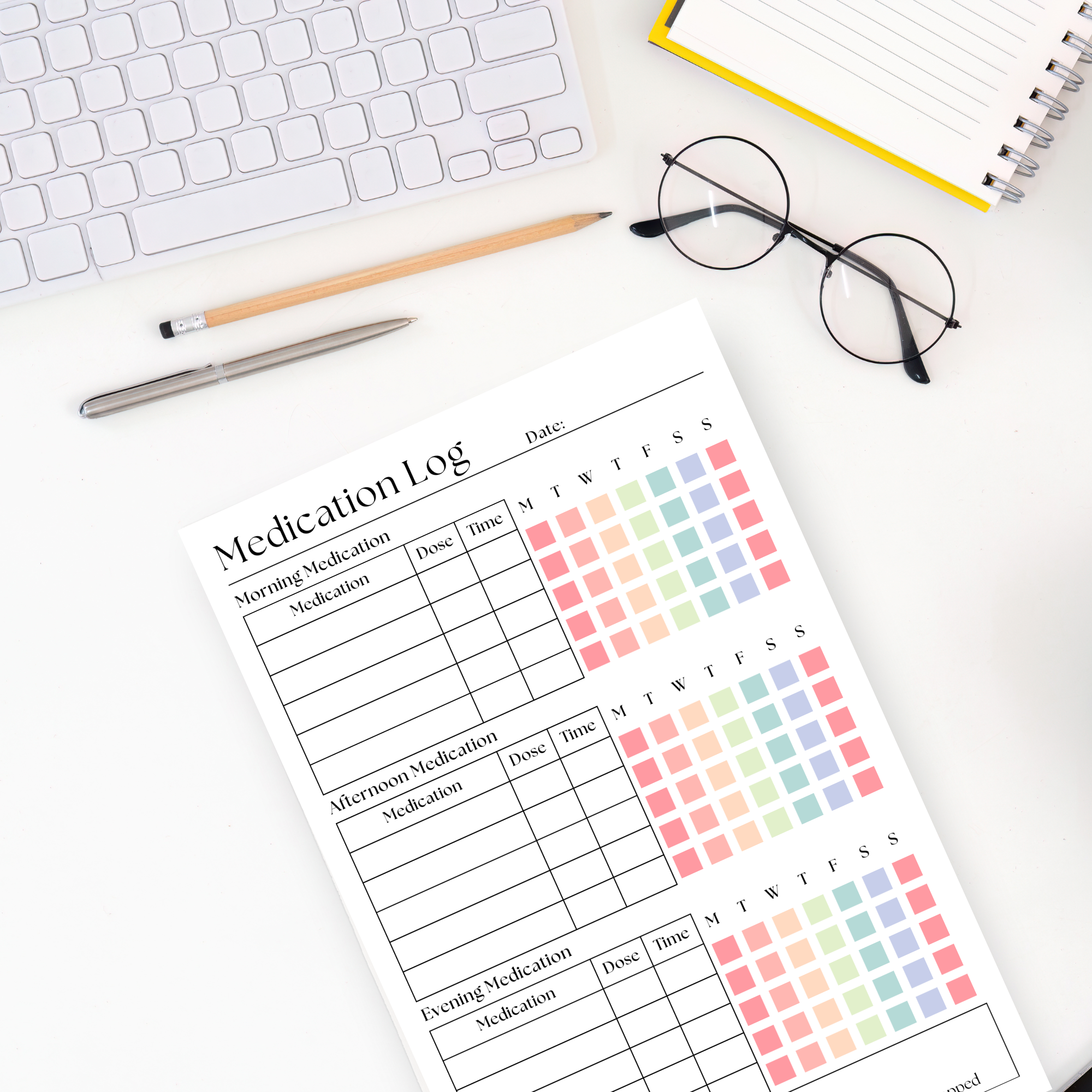 Eleventh and Taylor - Vendita all'ingrosso Bloc notes - Registro di Farmaci e Vitamine: Blocco Note da 50 Pagine Staccabili2