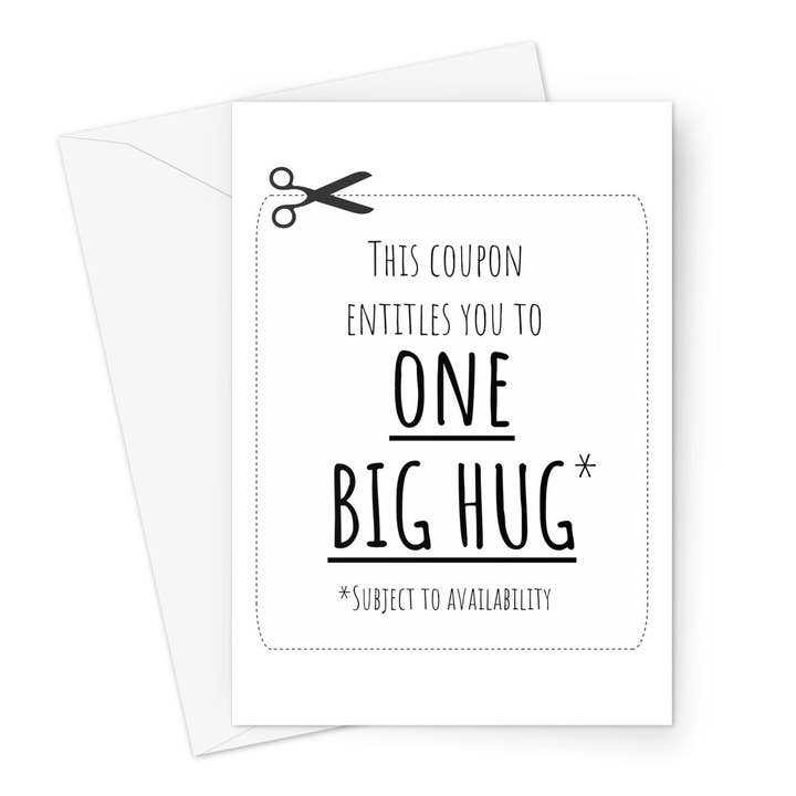 This Coupon Entitles you to ONE BIG HUG Funny Birthday Text for wholesale by The New Aesthetic