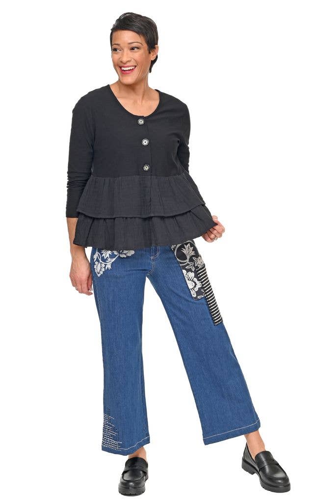 Tulip Clothing - Wholesale Cardigan - Dames - CS118 Cherub Vest in Zwart*0