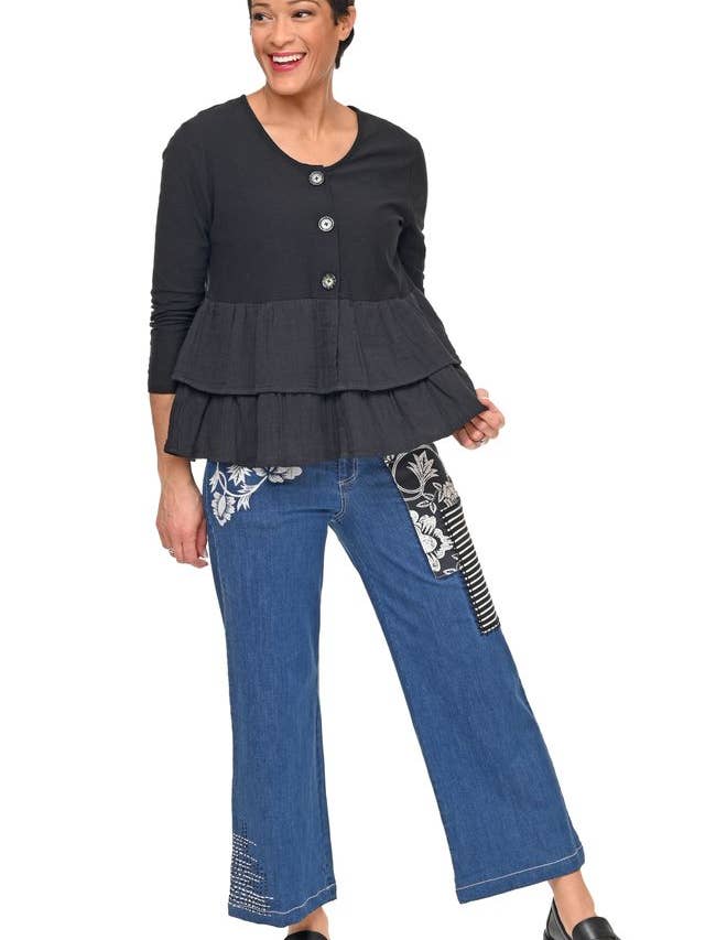 CS118 Cherub Cardigan i Sort* for engroshandel hos Tulip Clothing