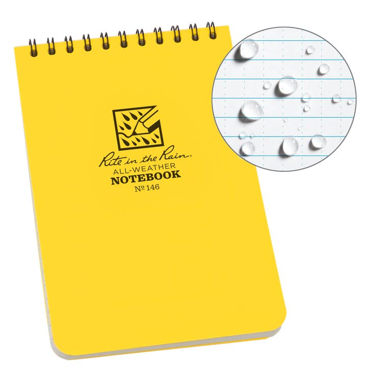 Rite in the Rain 4" x 6" Yellow Top-Spiral Notebook for wholesale by Rite in the Rain