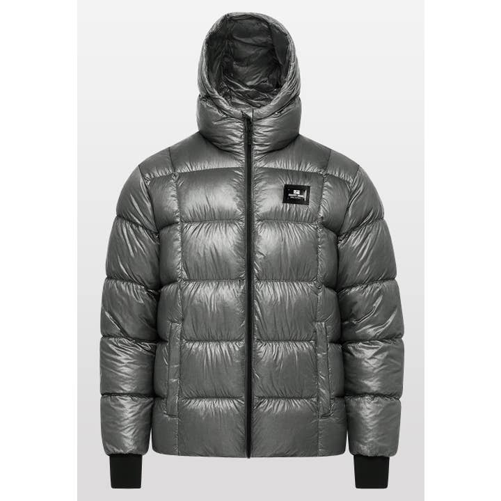 Casaco acolchoado de penas com capuz 18087 por atacado de Rusty Neal