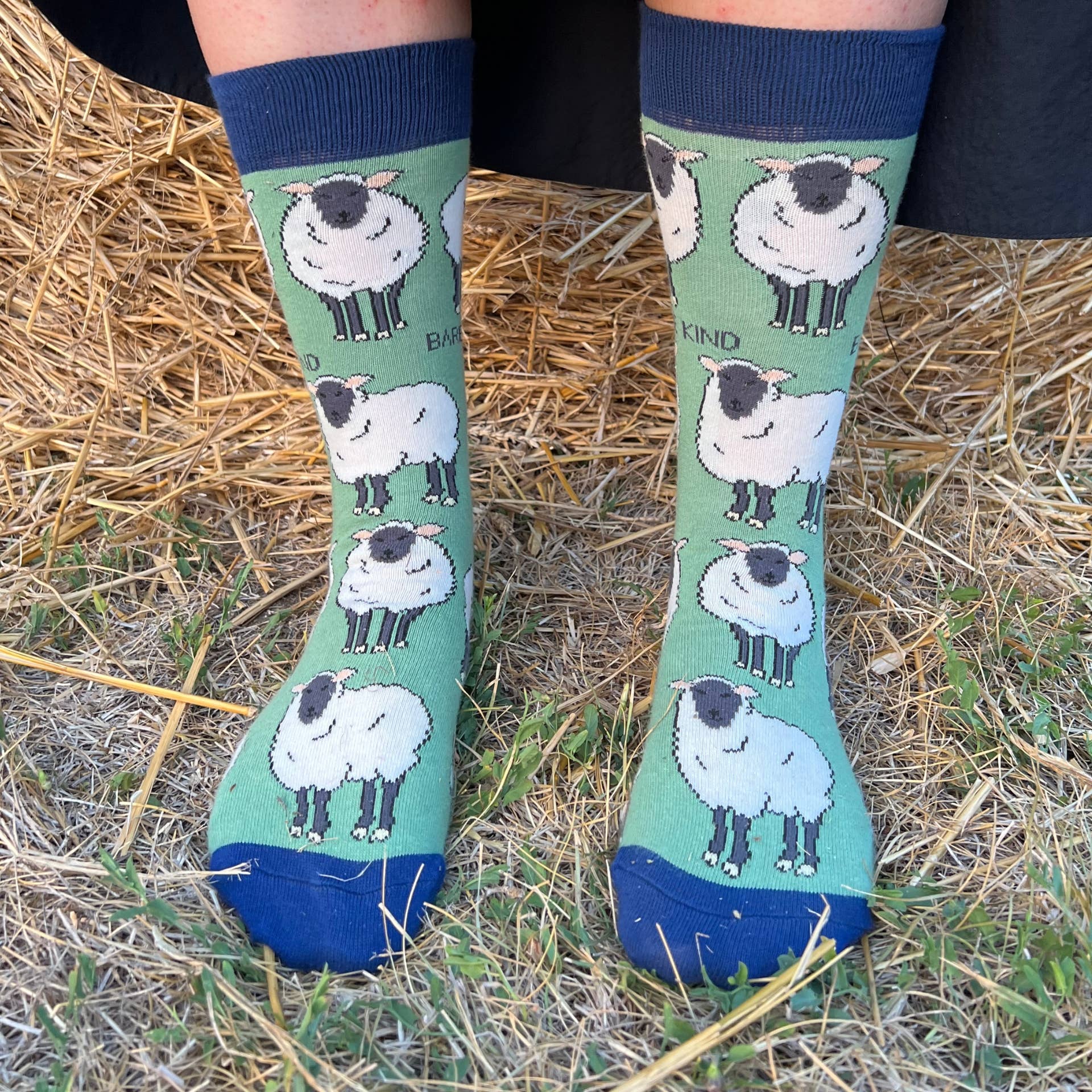 Bare Kind Socks - Wholesale Socks - Unisex - Sheep Socks | Bamboo Socks | Green Socks | Farm Socks7