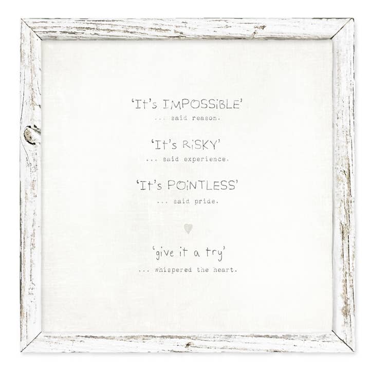 Sweet Gumball Inc. - Wholesale Sign - 'Whispered the Heart' Shelf Art