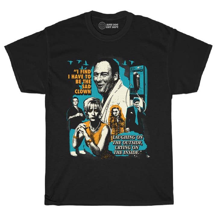 Svart Sad Clown T-shirt för wholesale på Faire