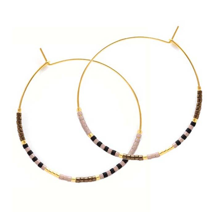 Amano Studio - Wholesale Hoop Earrings - Japanese Seed Bead Hoops- multiple colorways