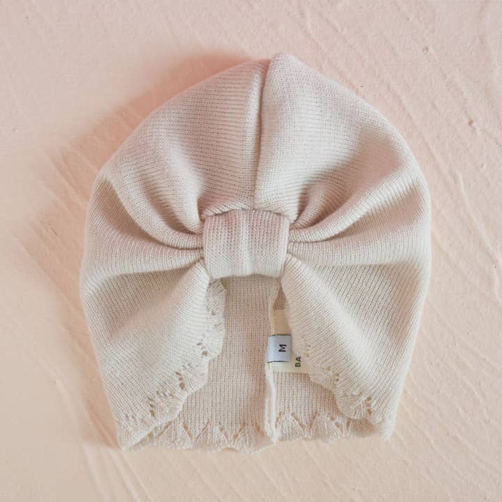 Tulband Laine Merino LUSSY - Ecru voor wholesale door BABYONTOP