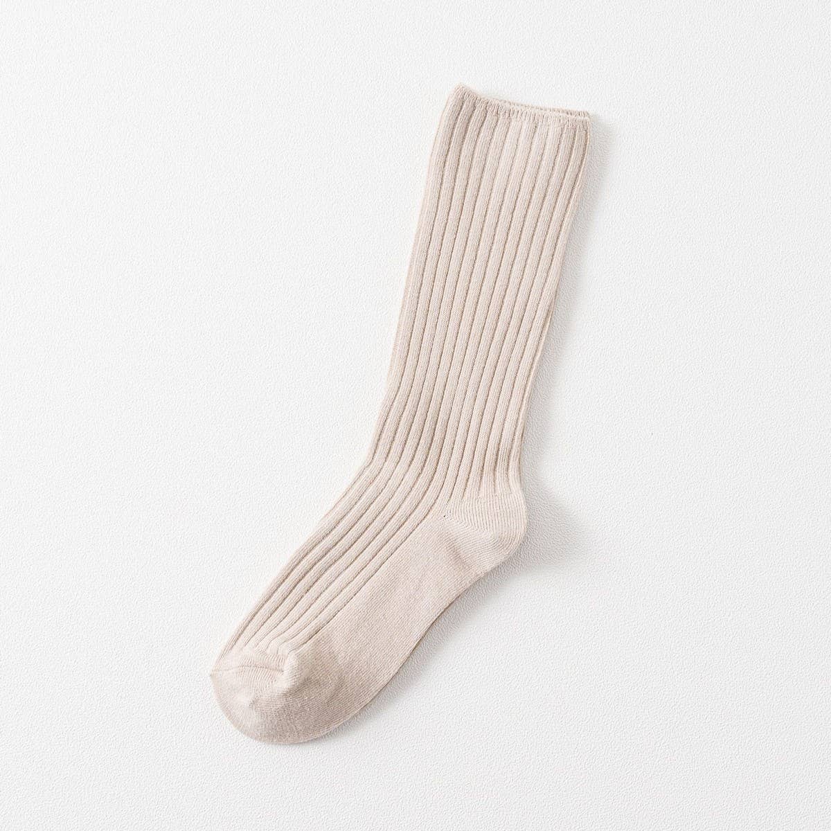 ACCITY - Wholesale Socks - Women's - AUTUMN AND WINTER SOLID COLOR MID-CALF SOCKS_CWMS09161