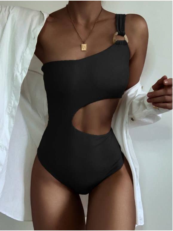 lilyandlaceboutique – wholesale Baddräkt - Dam – Sexig baddräkt med en axel i ett stycke