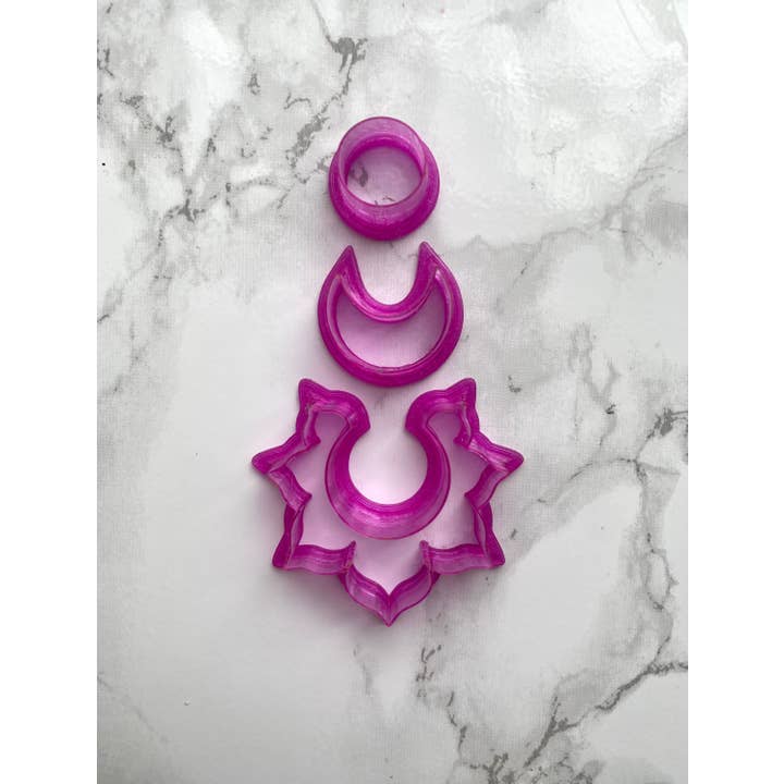 Sun and Moon Clay Cutter / Polymer Clay Cutter / Polymer Cla for wholesale by EllaRaeMouldsVinyls