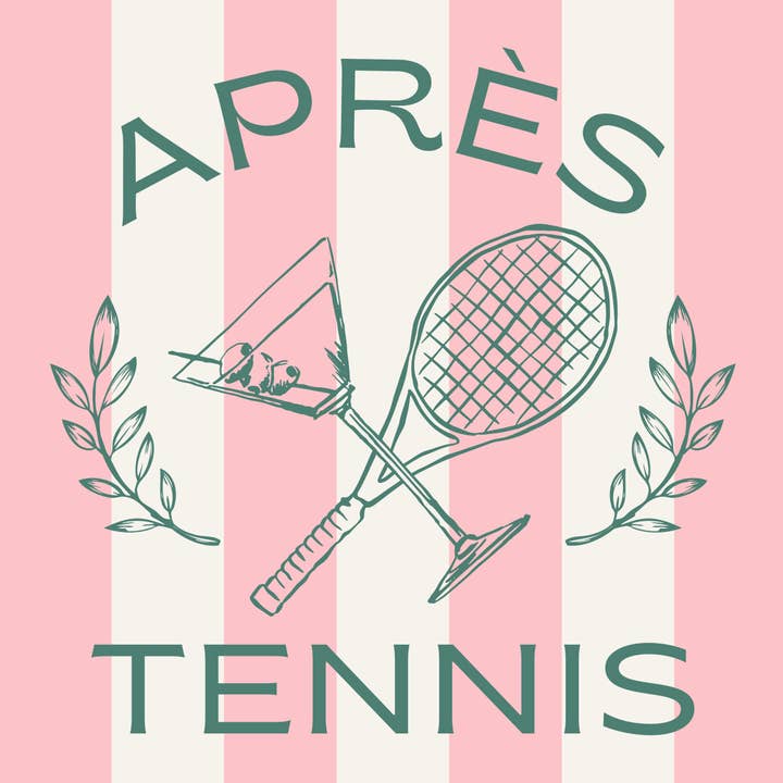 Funny Tennis Cocktail Napkins | Apres Tennis for wholesale by soiree-sisters