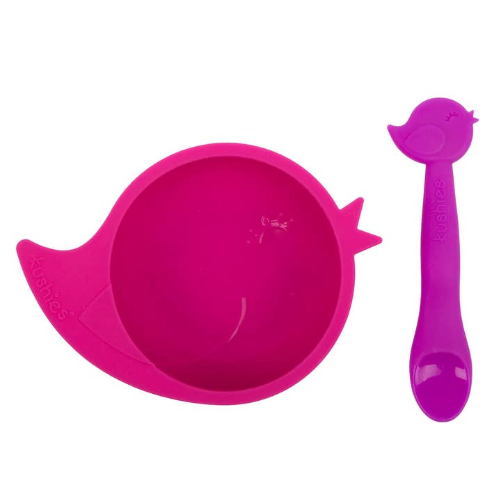 Set Silibowl & Spoon per la vendita all'ingrosso da parte di Kushies Baby