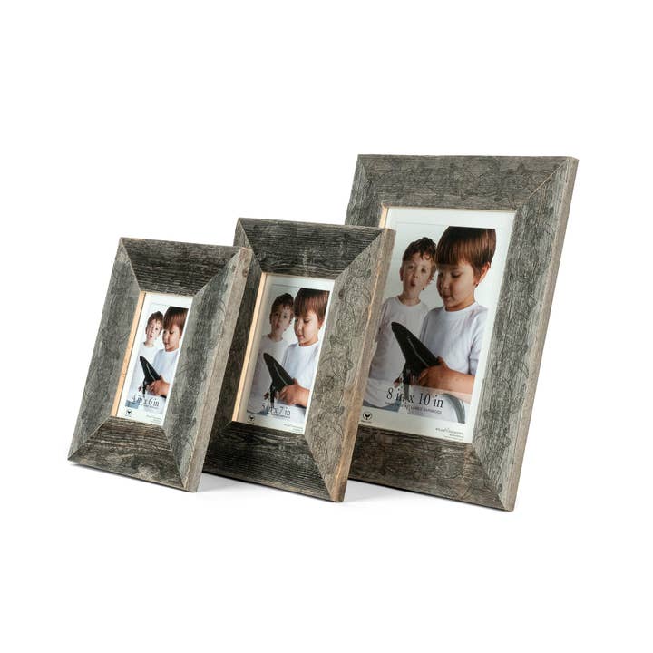SET OF 3 - SEA TURTLE PRINTED BARN WOOD FRAME (S,M,L) for wholesale by BlueCo