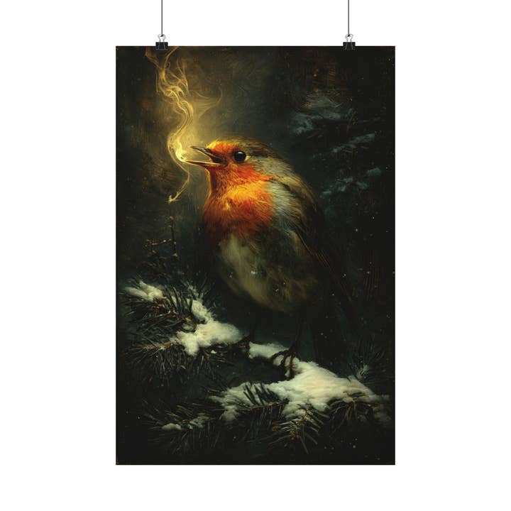 Ye Curiosity Shoppe - Wholesale Art Print - Yule Robin Art Print2