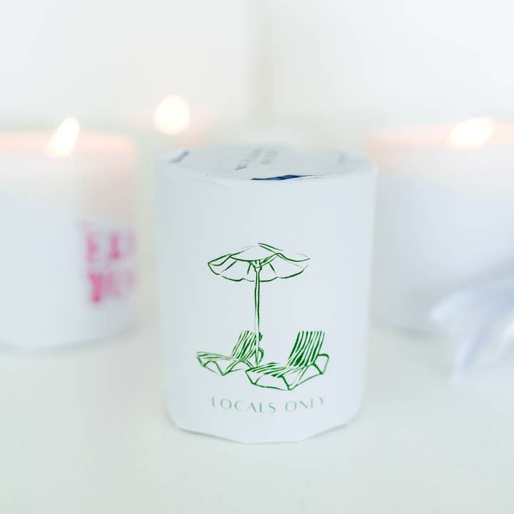 Bungalow South - Wholesale Jar/Filled Candle - "Locals only" Soy Candle