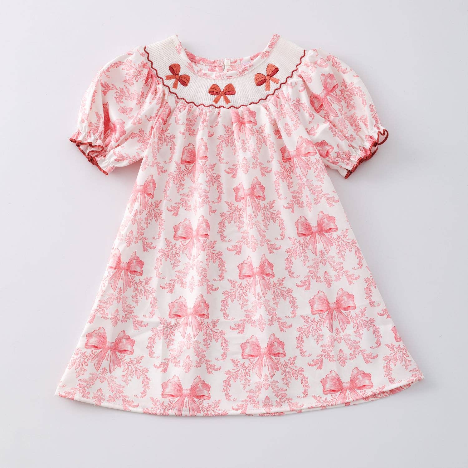 Clover Cottage - Wholesale Dress - Kids - Blush Waverly Smocked Girls Dress2
