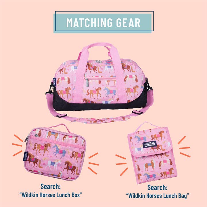Wildkin - Wholesale Luggage - Horses Overnighter Duffel Bag
