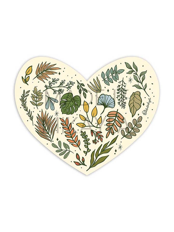 Foliage Heart Sticker for wholesale by MadeItMikayla