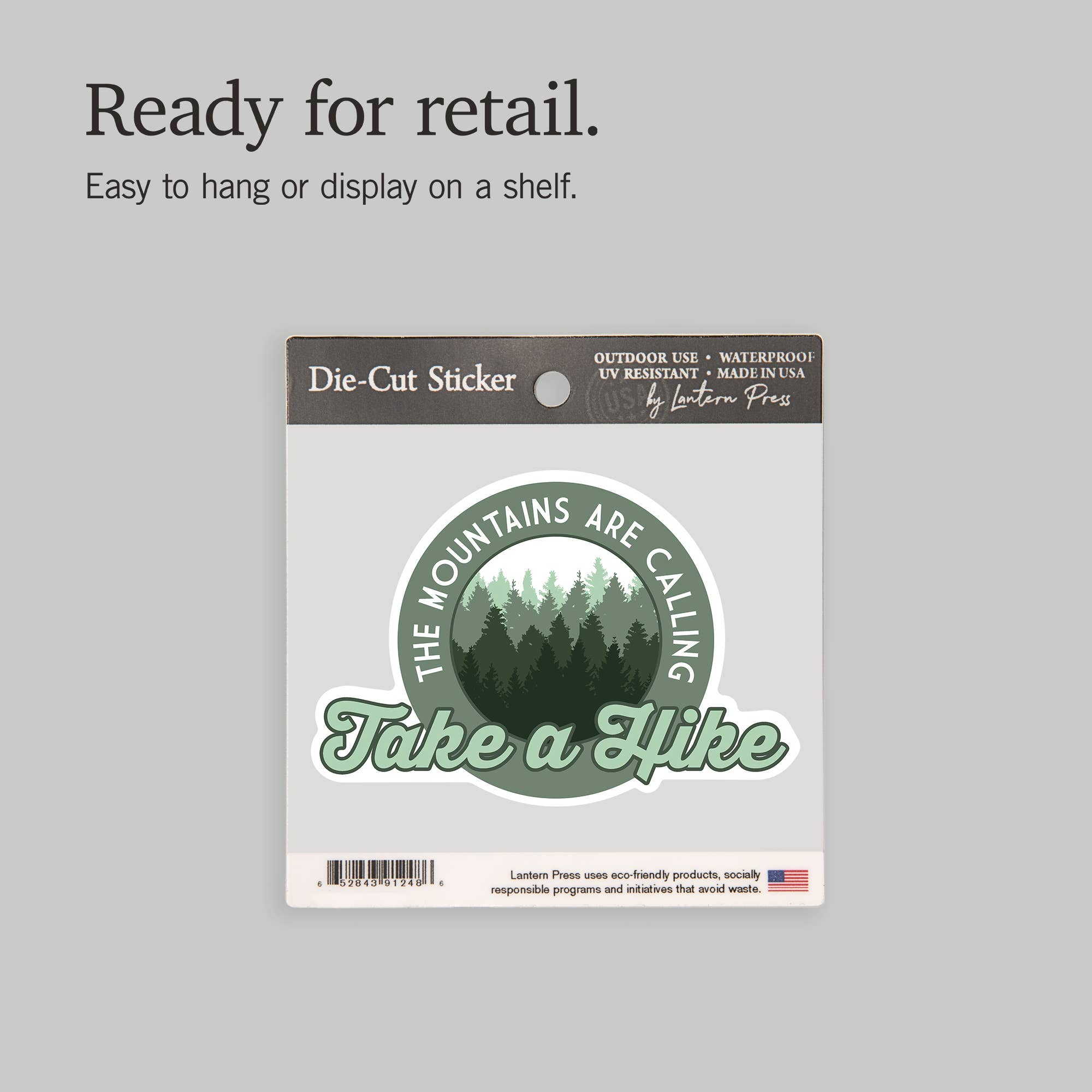 Lantern Press - Vendita all'ingrosso Adesivo - ADESIVI La montagna chiama, fai un'escursione13