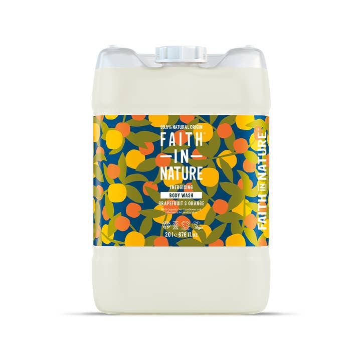 Grapefruit & Orange Body Wash - 20L for wholesale by Faith in Nature