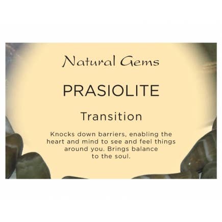 Schede informative Prasiolite per la vendita all'ingrosso da parte di Crystal Magick Wholesale Ltd