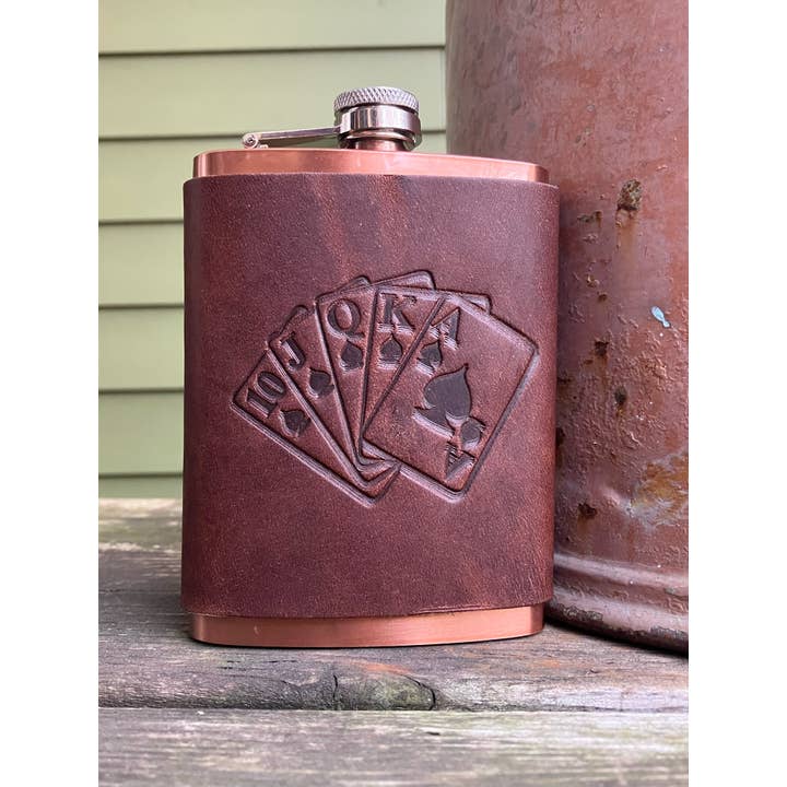 Fiaschetta in pelle - Royal Flush per la vendita all'ingrosso da parte di Jimmyrockit