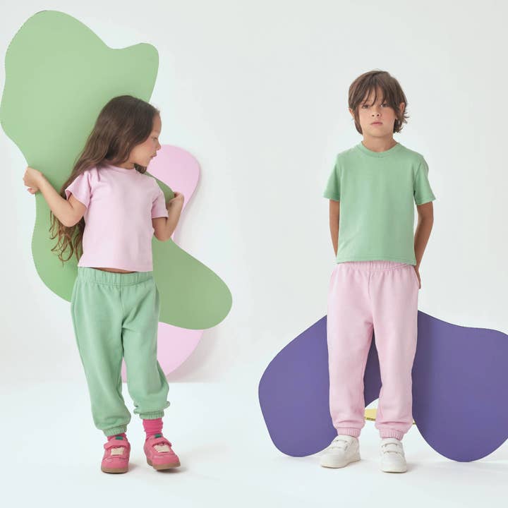 Børne T-shirt i ensfarvet pink for engroshandel hos Arquia