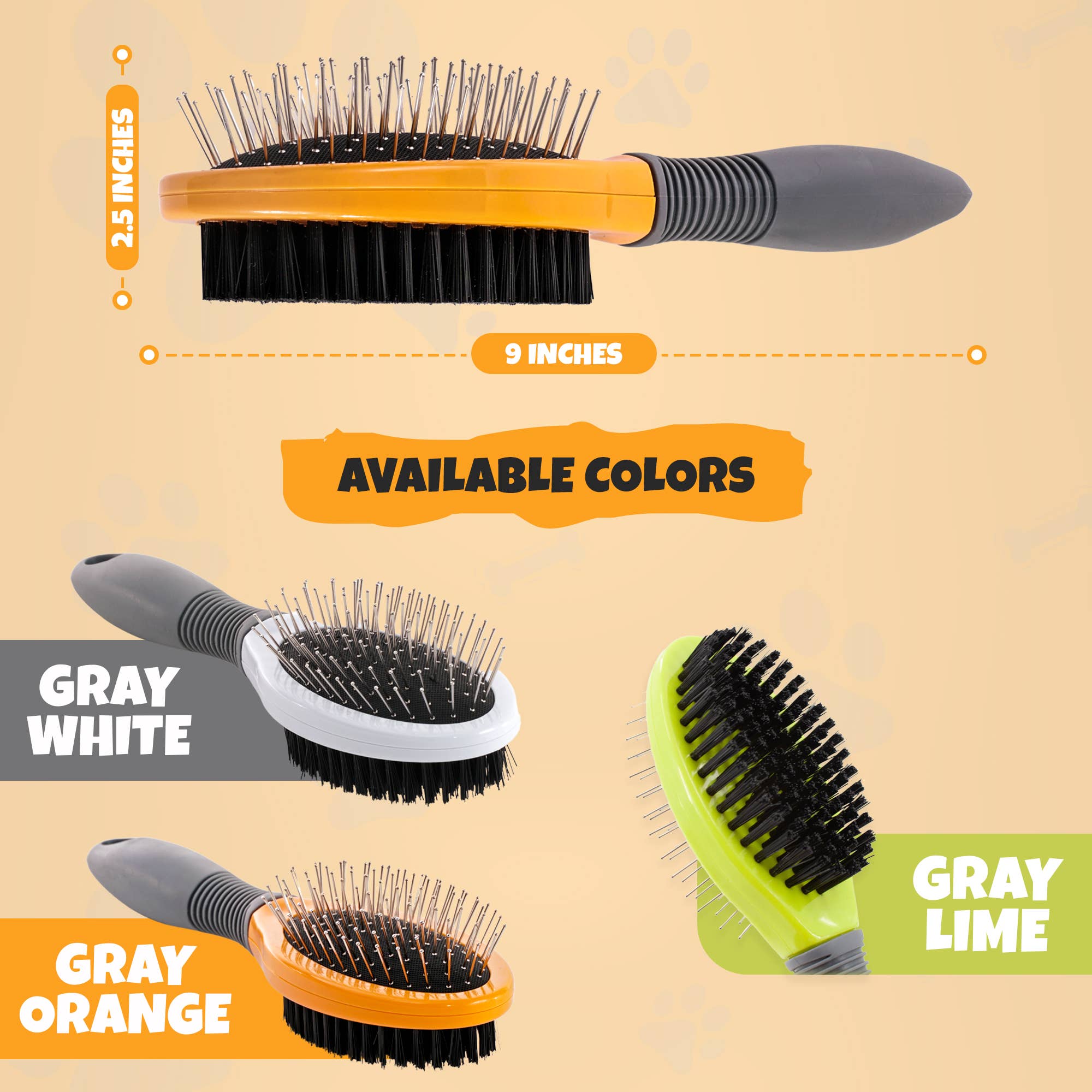 Precious Tails - Wholesale Pet Brush - Cat/Dog - Precious Tails Double-Sided Pet Grooming Brush4