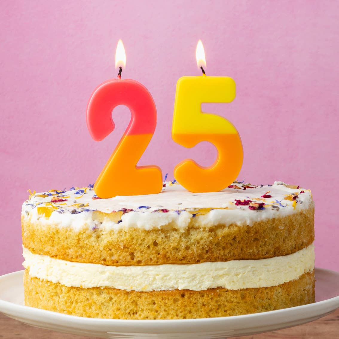 Talking Tables USA - Wholesale Cake Candle - 2 Tone Ombre Orange Birthday Number Candles | 0-9 | Single |12