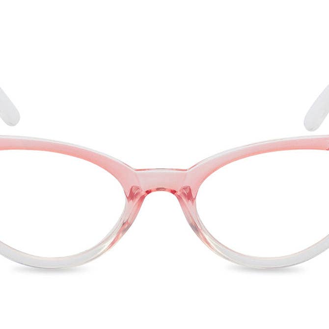 Betty Cat Eye Brille, abgestuftes Rosa für den Großhandel von Retropeepers Ltd