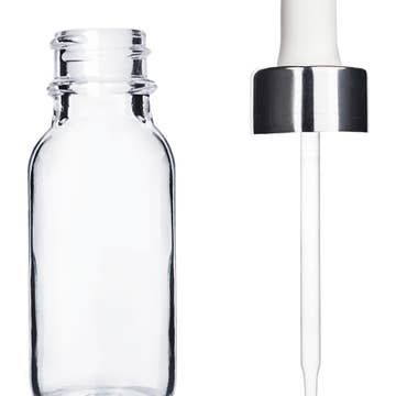 Best Bottles - Wholesale Essential Oil Holder - Boston Round Clear Bottle - 15ml (Multiple Dropper Colors)11